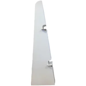 Bagstøtter hvid m/ 2 x klæb 118 cm