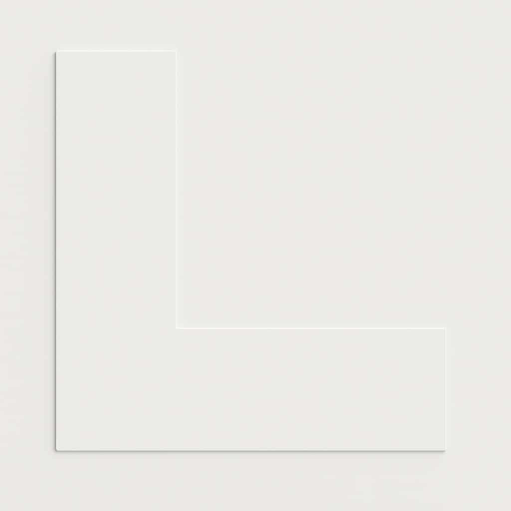 Ramdet passepartout Højhvid 100 x 140 cm x 1,9 mm