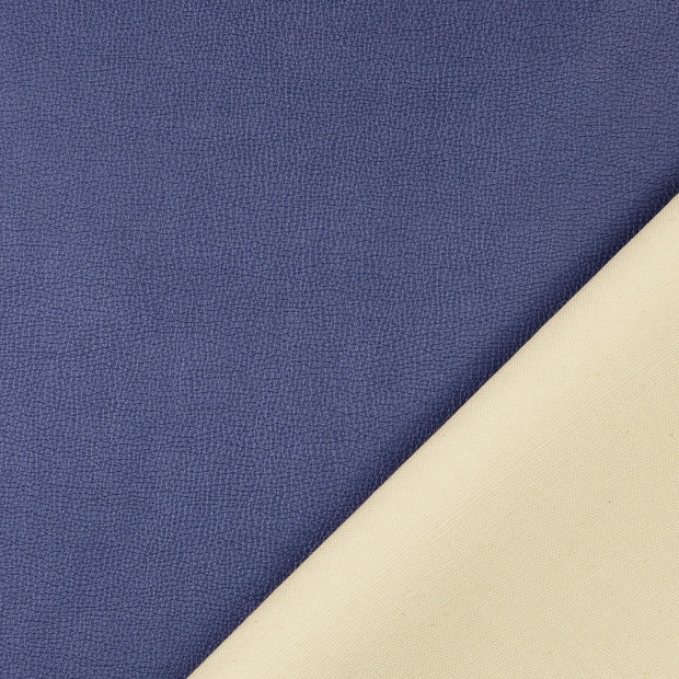 Skind mørk blå metallic, 60% PU syntetisk