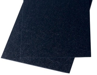 Sort Fiberpap 102 x122 cm x 1,5 mm