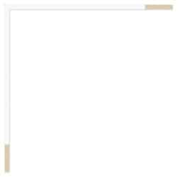 Silkemat hvid distanceliste, 5 x 30 mm