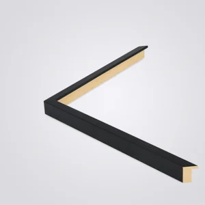 Silkemat sort liste, 15 x 25 mm