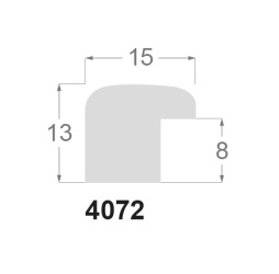 Guldliste m/rød bund 15 x 13 mm - Billede 2