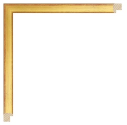 Guldliste m/rød bund 15 x 13 mm