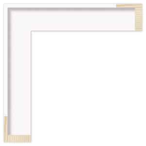 Silkemat hvid svæveliste, 35 x 34 mm