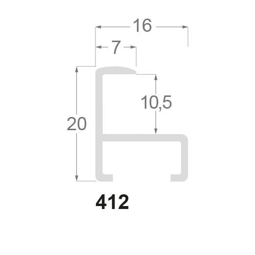 Aluprofil I, Bronze lakerede - Billede 2
