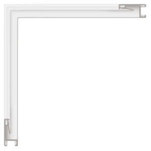 Aluprofil hvid, m/distanceliste