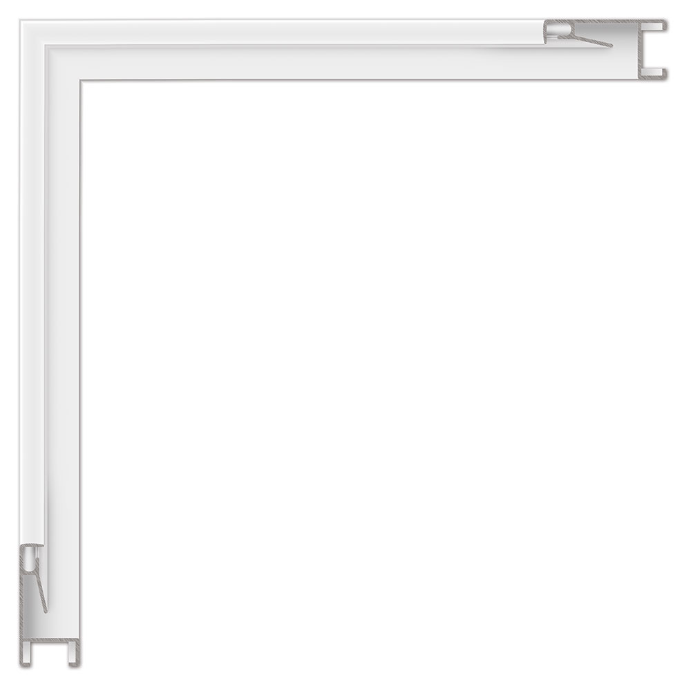 Aluprofil hvid, m/distanceliste