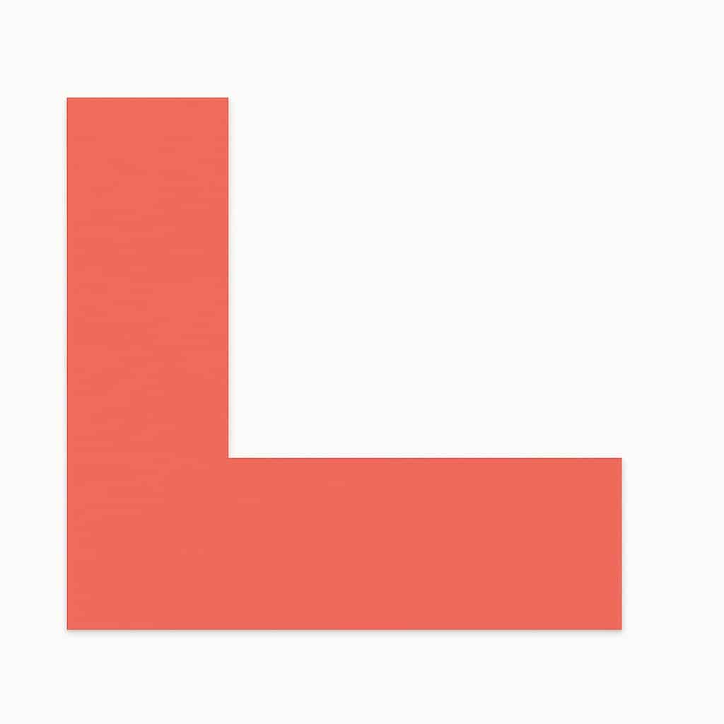 Kulørt passepartout rød 82 x 112 cm x 1,7 mm