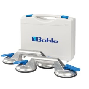 2 stk. Veribor glas sugekop, 2-kop håndtag i kuffert