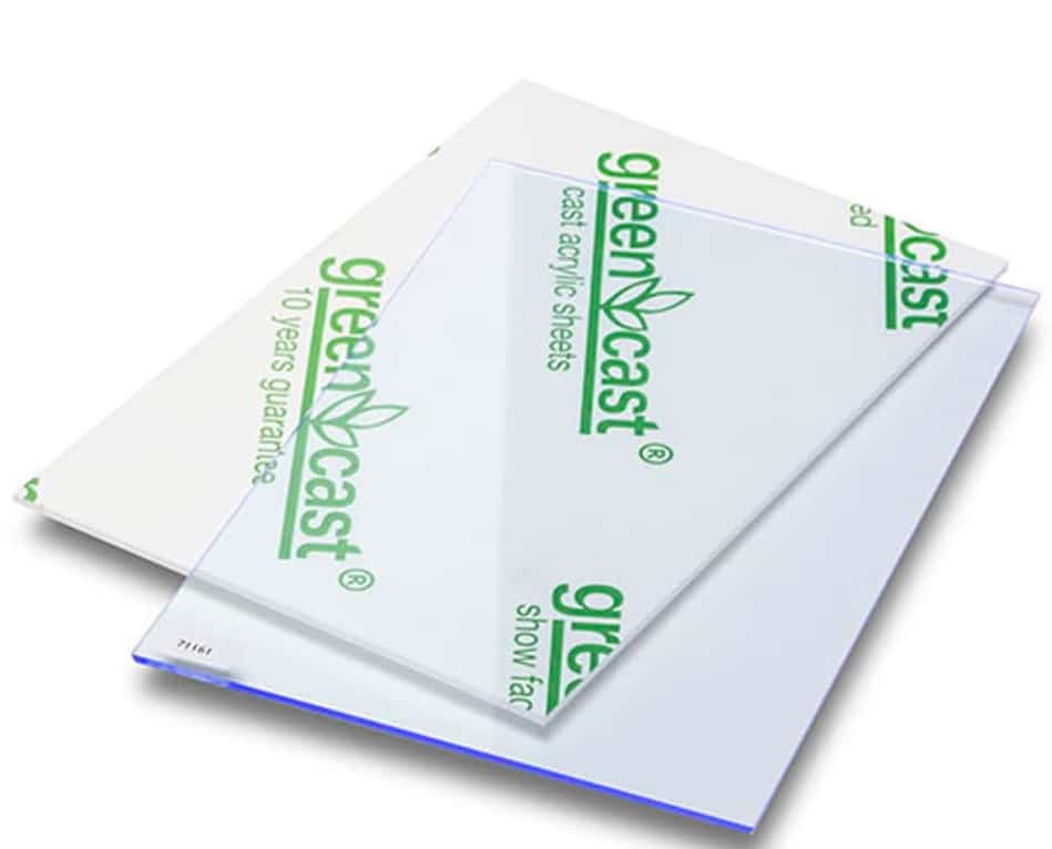 Acryl XT Blå "flour" 203 x 305 cm x 3 mm