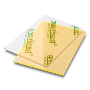 Acryl XT Gul "flour"  203 x 305 cm x 3 mm