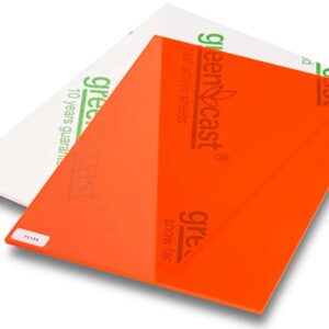 Acryl XT Rød "flour" 203 x 305 cm x 3 mm