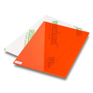 Fluorescent red  203 x 305 cm x 3 mm
